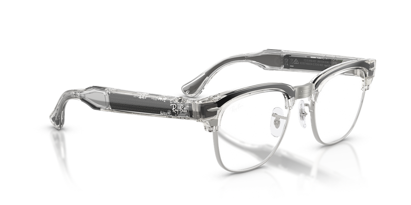 Ray-Ban Meta Audio Clubmaster Optics in Transparent Iron Grey (8548) - Alternate View