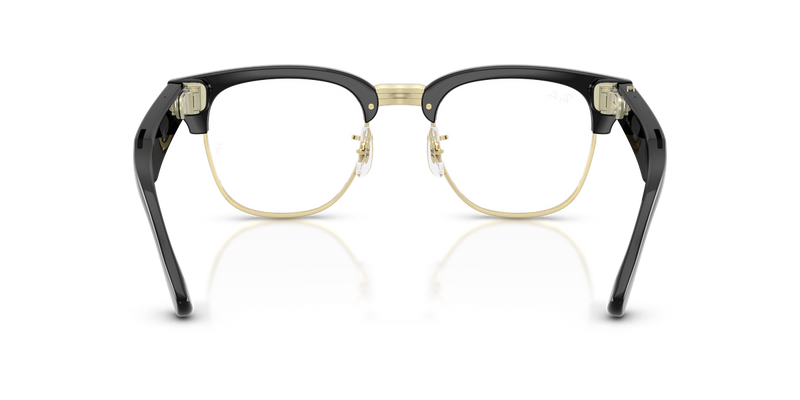 Ray-Ban Meta Audio Clubmaster in Black on Gold - Back View