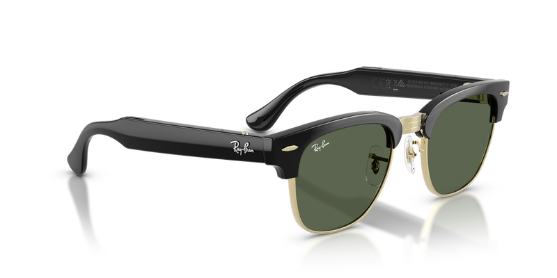Ray-Ban Meta Audio Clubmaster in Black on Gold - Alternate View