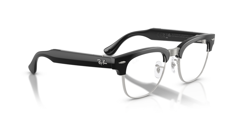 Ray-Ban Meta Audio Clubmaster in Black on Silver - Alternate View