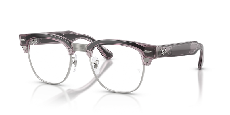 Ray-Ban Meta Audio Clubmaster in Transparent Orchid - Alternate View