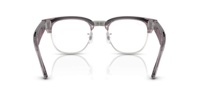 Ray-Ban Meta Audio Clubmaster in Transparent Orchid - Alternate View
