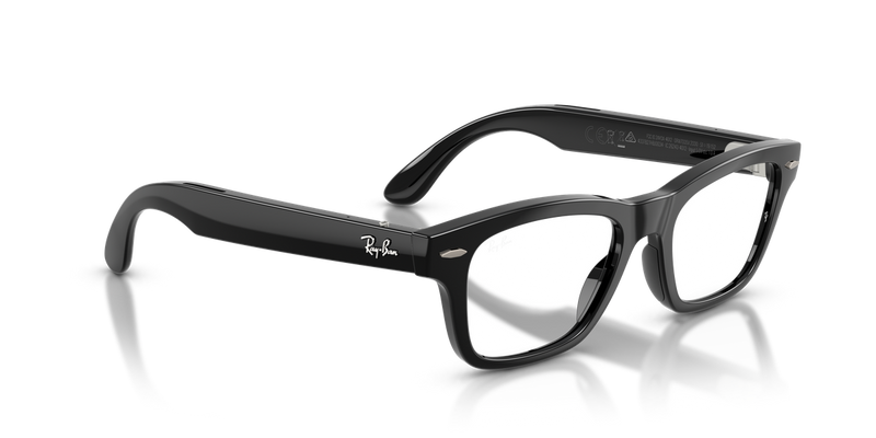 Ray-Ban Meta Audio Burbank Optics in Shiny Black (2000) - Temple Detail