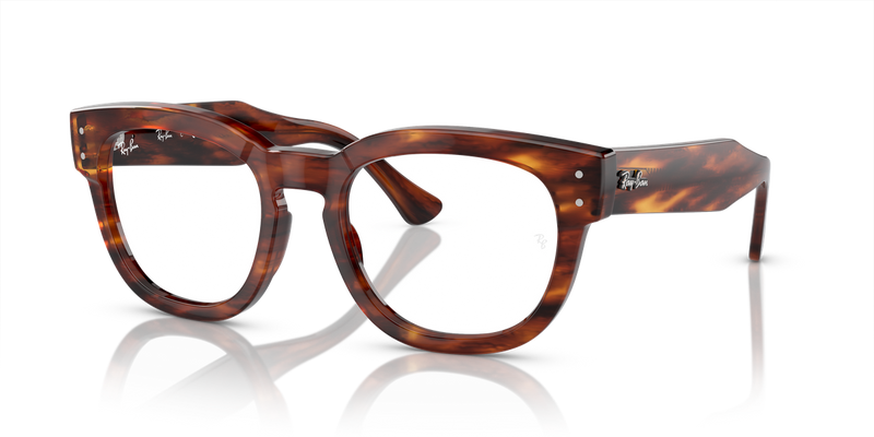Ray-Ban MEGA HAWKEYE in Striped Havana / Clear (2144) - Front View