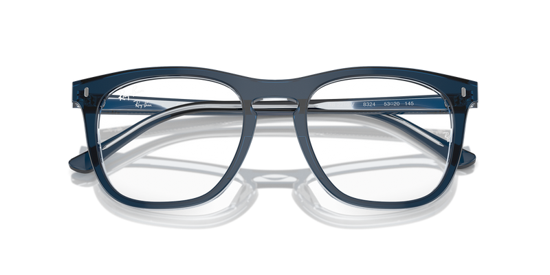 Ray-Ban RX2210V in Blue On Transparent Blue - Alternate View
