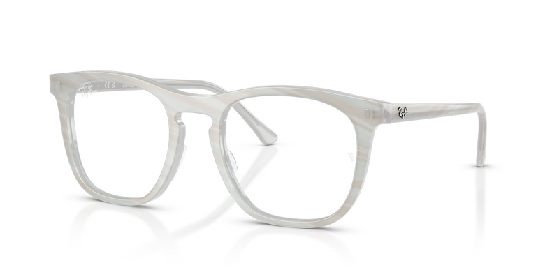 Ray-Ban RX2210V in Photo Striped Light Blue - Alternate View