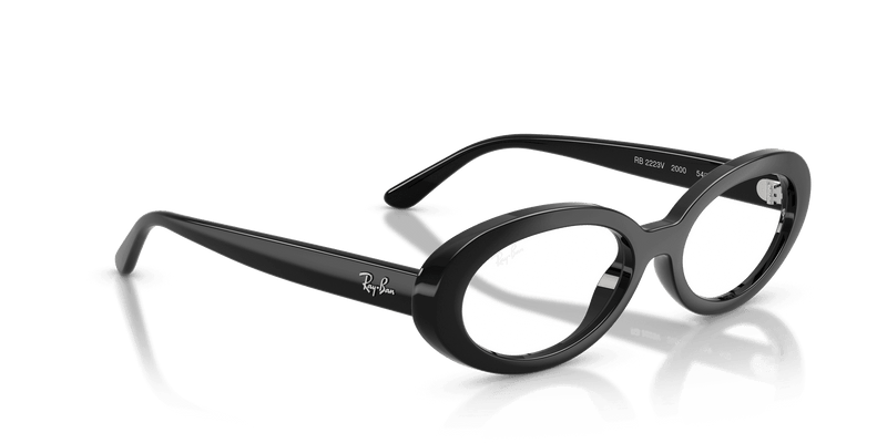 Ray-Ban RX2223V in Black / Clear (2000) - Back View