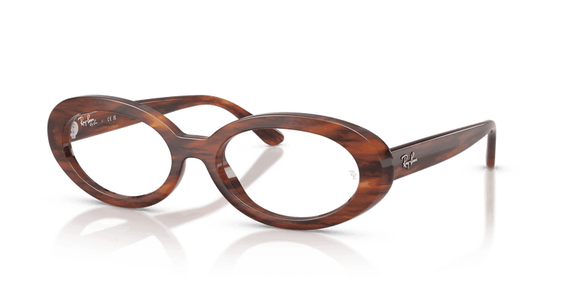 Ray-Ban RX2223V in Striped Havana / Clear (2144) - Alternate View
