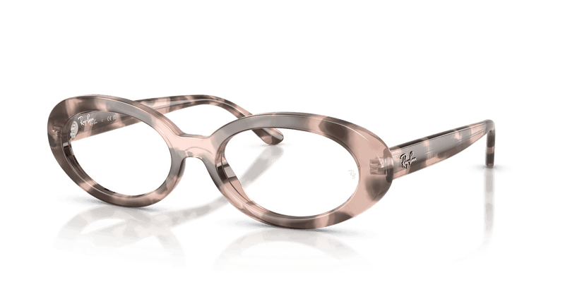 Ray-Ban RX2223V in Opal Pink Havana / Clear (8481) - Alternate View