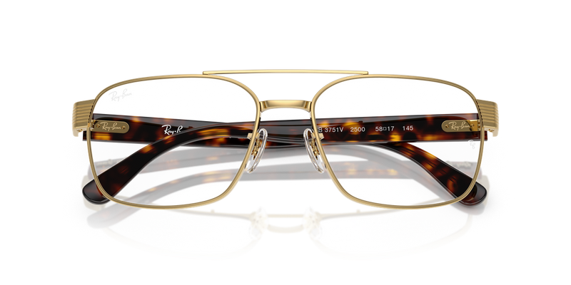 Ray-Ban RX3751V in Arista Gold / Clear (2500) - Side View