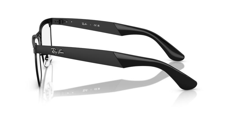 Ray-Ban WAYFARER DELUXE in Matte Black / Clear (2503) - Back View