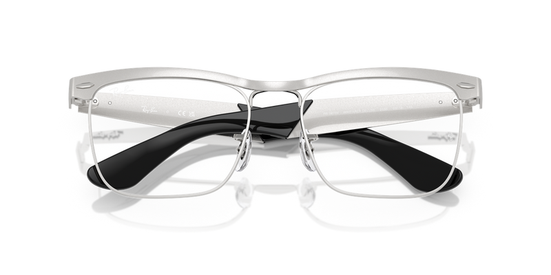 Ray-Ban WAYFARER DELUXE in Sandblasted Silver / Clear (2538) - Alternate View