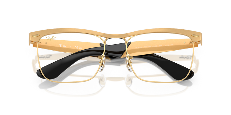 Ray-Ban WAYFARER DELUXE in Sandblasted Legend Gold / Clear (3191) - Alternate View
