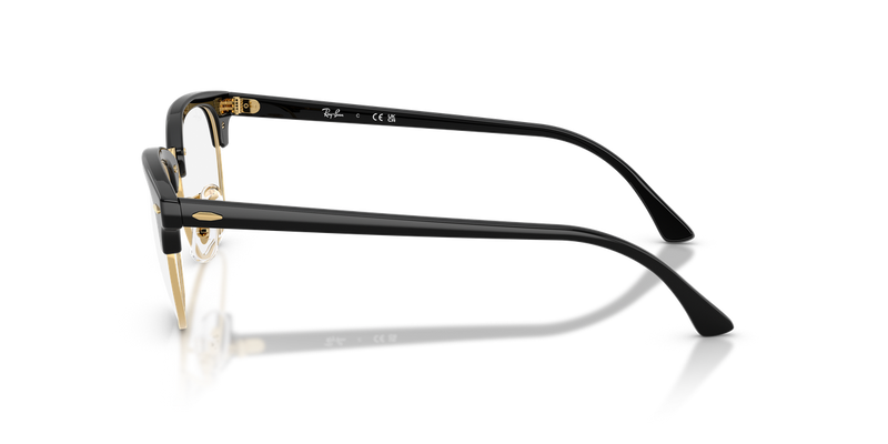 Ray-Ban CLUBMASTER in Black & Gold / Clear (5784) - Alternate View
