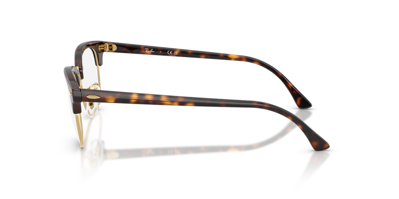 Ray-Ban CLUBMASTER in Havana & Gold / Clear (8287) - Alternate View