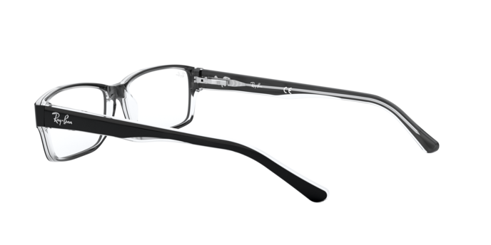 Ray-Ban RX5169 in Black On Transparent - Side View