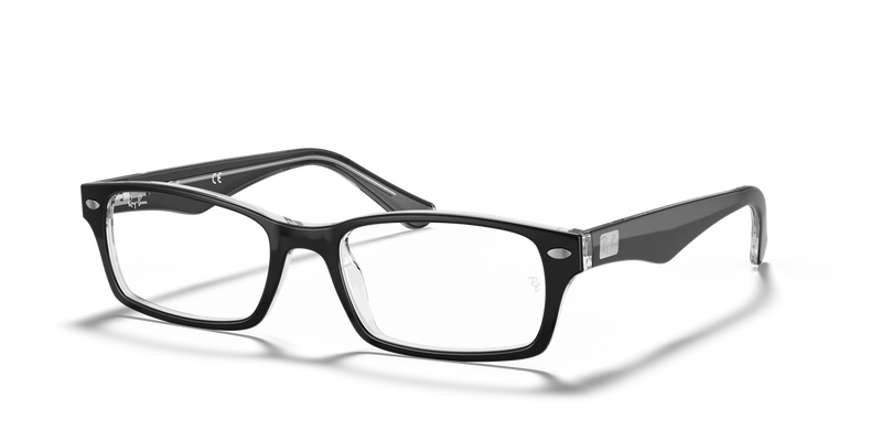 Ray-Ban RX5206 in Black On Transparent / Clear (2034) - Front View