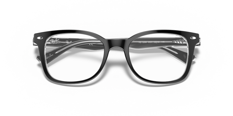 Ray-Ban RX5285 in Black On Transparent - Side View