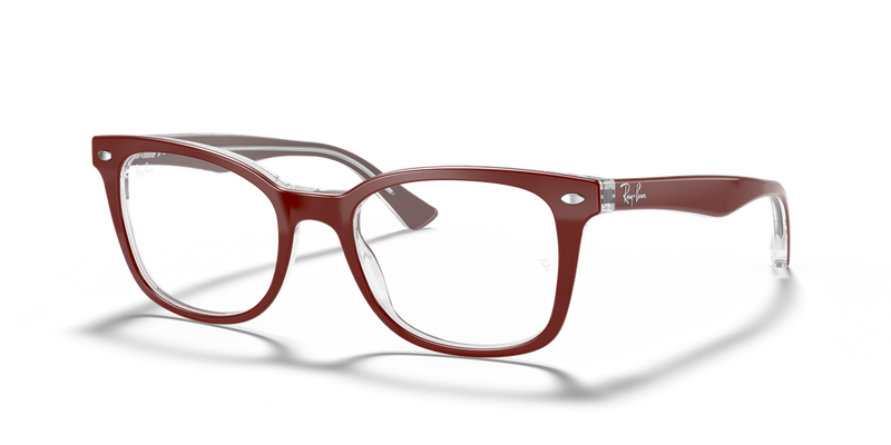 Ray-Ban RX5285 in Bordeaux On Transparent - Alternate View
