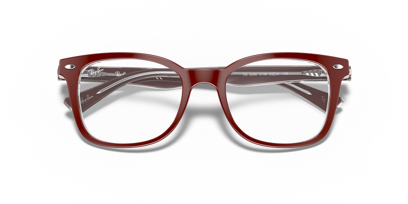 Ray-Ban RX5285 in Bordeaux On Transparent - Alternate View