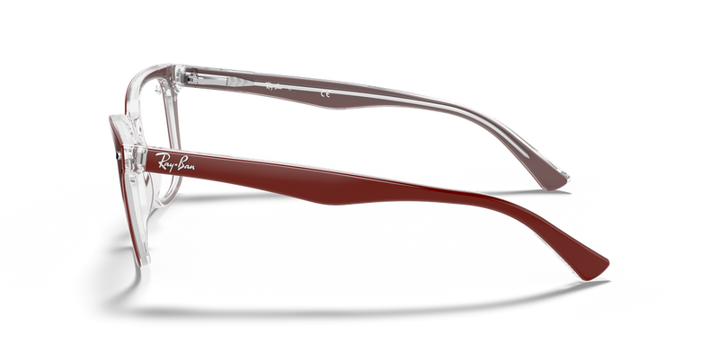 Ray-Ban RX5285 in Bordeaux On Transparent - Alternate View