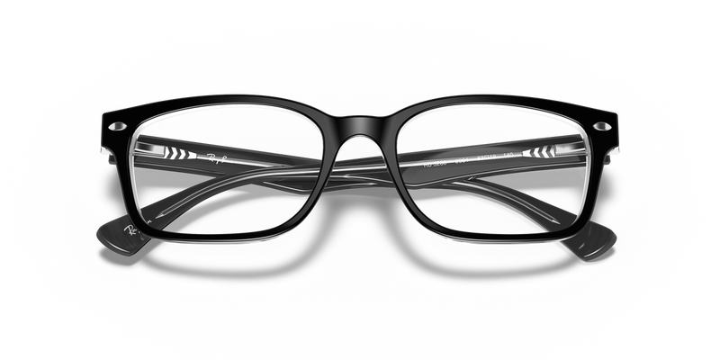Ray-Ban RX5286 in Black On Transparent - Side View