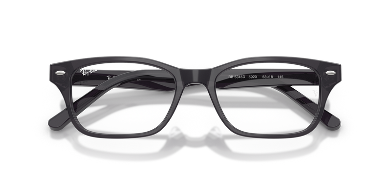 Ray-Ban RX5345D in Transparent Dark Violet Grey - Side View