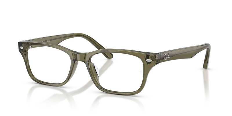 Ray-Ban RX5345D in Transparent Green Olive - Alternate View