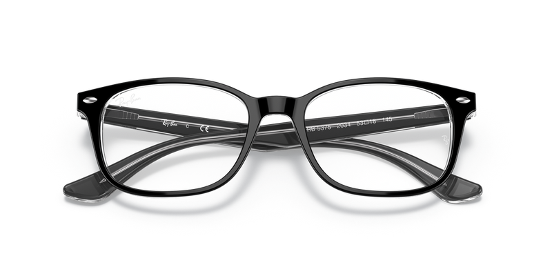 Ray-Ban RX5375 in Black On Transparent - Side View