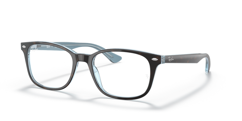 Ray-Ban RX5375 in Havana On Light Blue - Alternate View