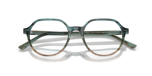 Striped Blue & Green / Clear (8252)
