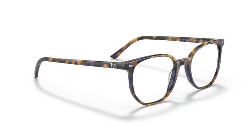 Ray-Ban ELLIOT in Yellow & Blue Havana / Clear (8174) - Alternate View