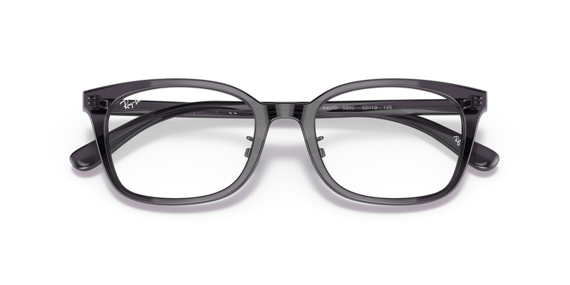 Ray-Ban RX5407D in Transparent Dark Grey - Alternate View