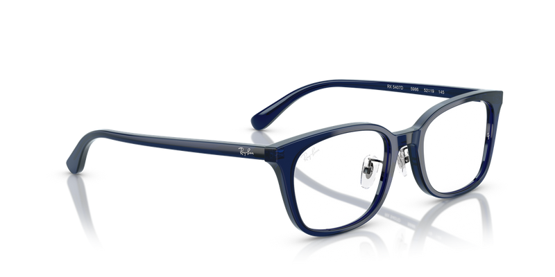 Ray-Ban RX5407D in Transparent Dark Blue - Alternate View