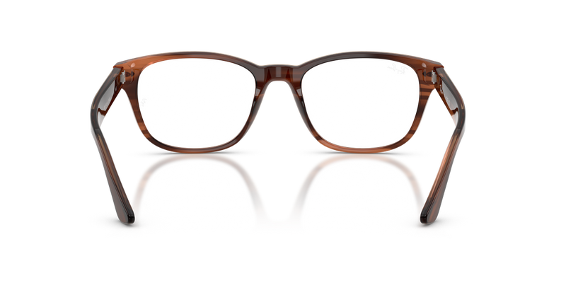 Ray-Ban RX5414 in Striped Brown - Temple Detail