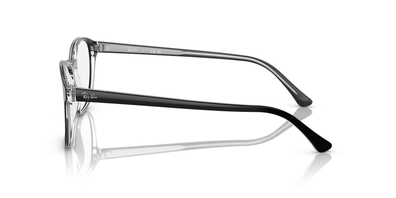 Ray-Ban RX5417 in Black On Transparent / Clear (2034) - Back View