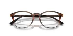 Striped Brown & Red / Clear (8251)
