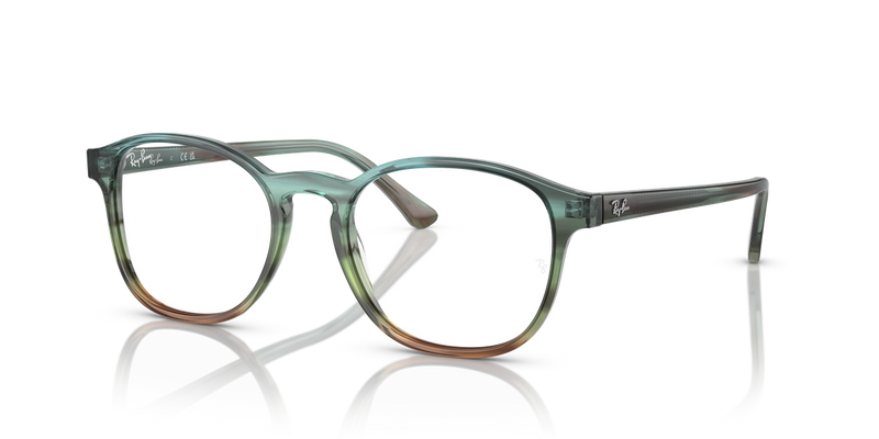 Ray-Ban RX5417 in Striped Blue & Green / Clear (8252) - Alternate View