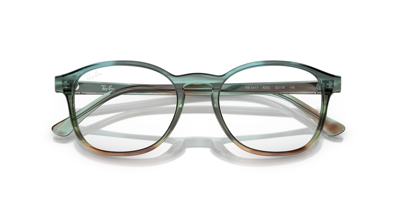 Ray-Ban RX5417 in Striped Blue & Green / Clear (8252) - Alternate View