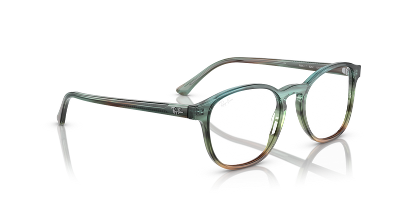 Ray-Ban RX5417 in Striped Blue & Green / Clear (8252) - Alternate View