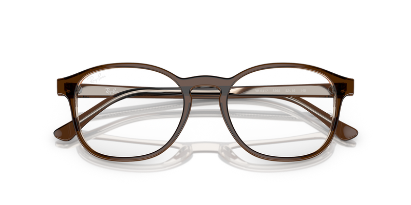 Ray-Ban RX5417 in Brown On Transparent Light Brown / Clear (8365) - Alternate View
