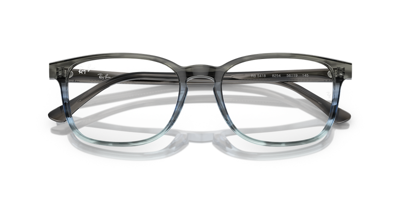 Ray-Ban RX5418 in Striped Grey & Blue - Alternate View
