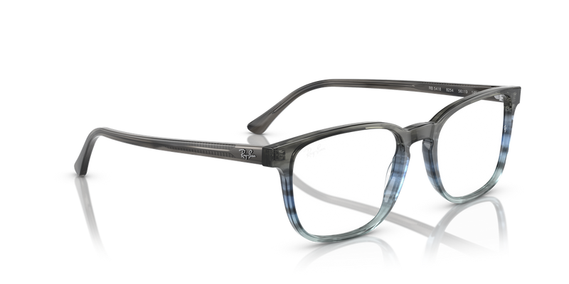 Ray-Ban RX5418 in Striped Grey & Blue - Alternate View