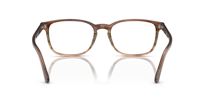 Ray-Ban RX5418 in Striped Brown & Green - Alternate View