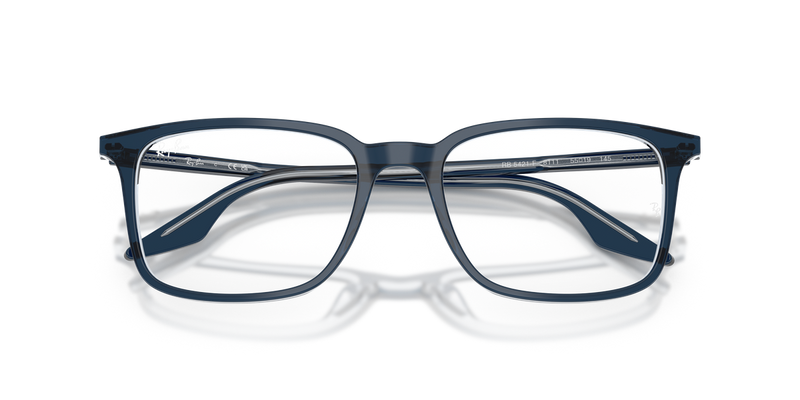 Ray-Ban RX5421F in Blue On Transparent / Clear (8324) - Alternate View