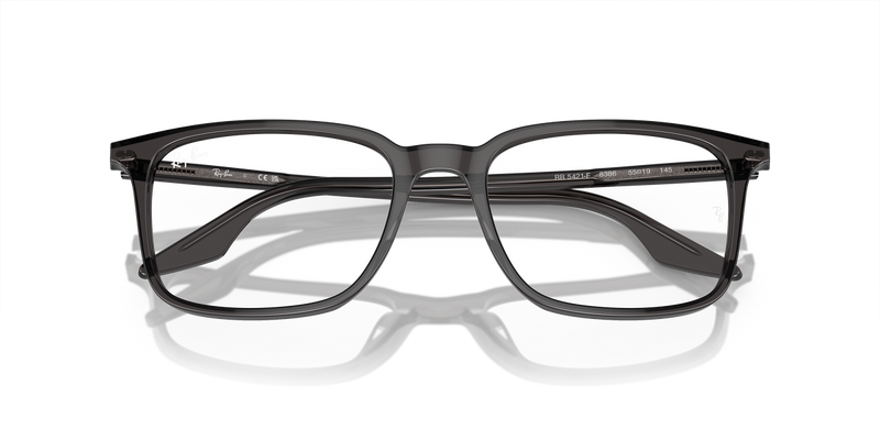 Ray-Ban RX5421F in Transparent Black / Clear (8386) - Alternate View