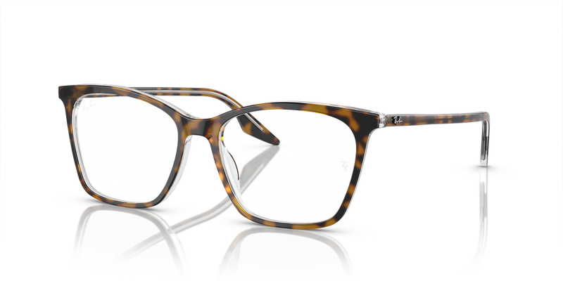 Ray-Ban RX5422F in Havana On Transparent - Front View