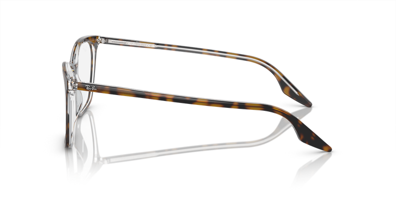 Ray-Ban RX5422F in Havana On Transparent - Back View