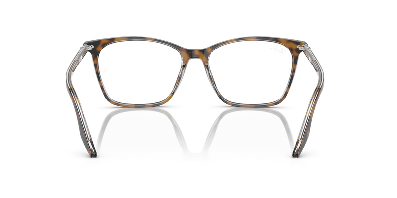 Ray-Ban RX5422F in Havana On Transparent - Temple Detail