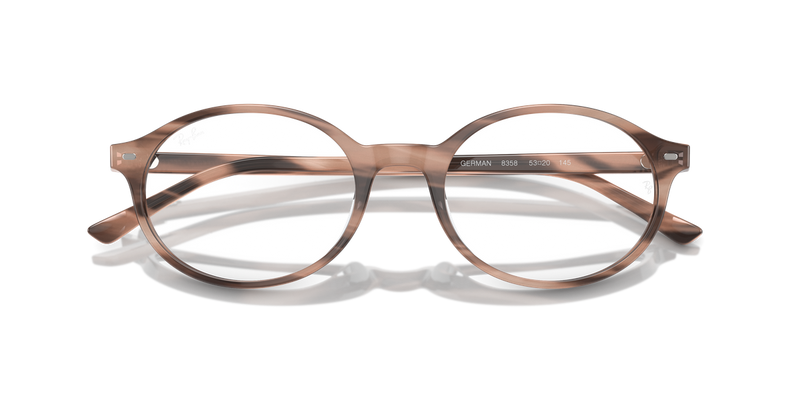 Ray-Ban GERMAN in Striped Pink / Clear (8358) - Alternate View